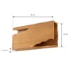 Aplique de pared Lucande Tarry, madera, ancho 45 cm, 2 x E14