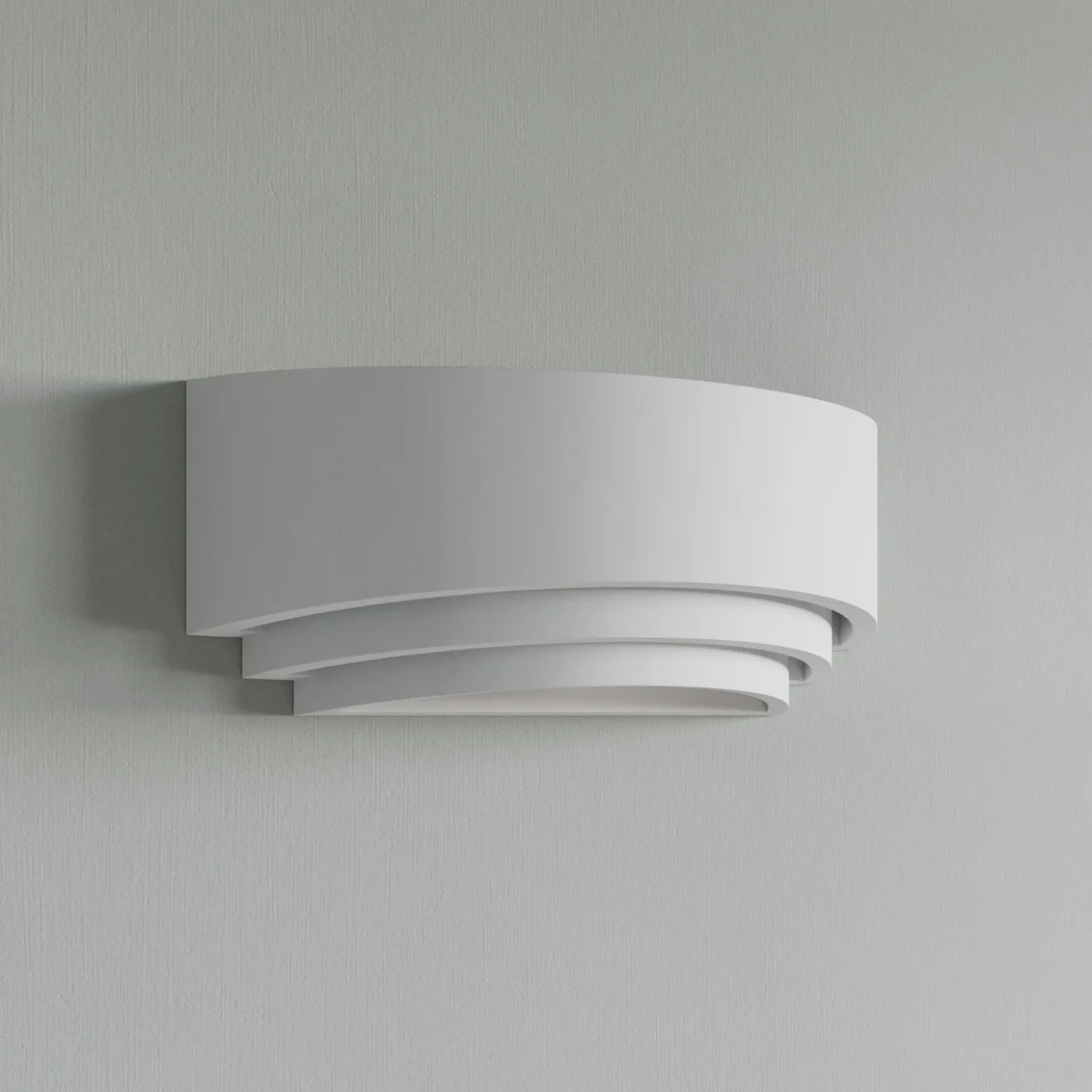 Aplique de pared Lucien de Lindby, blanco, yeso, se puede pintar, arriba/abajo,