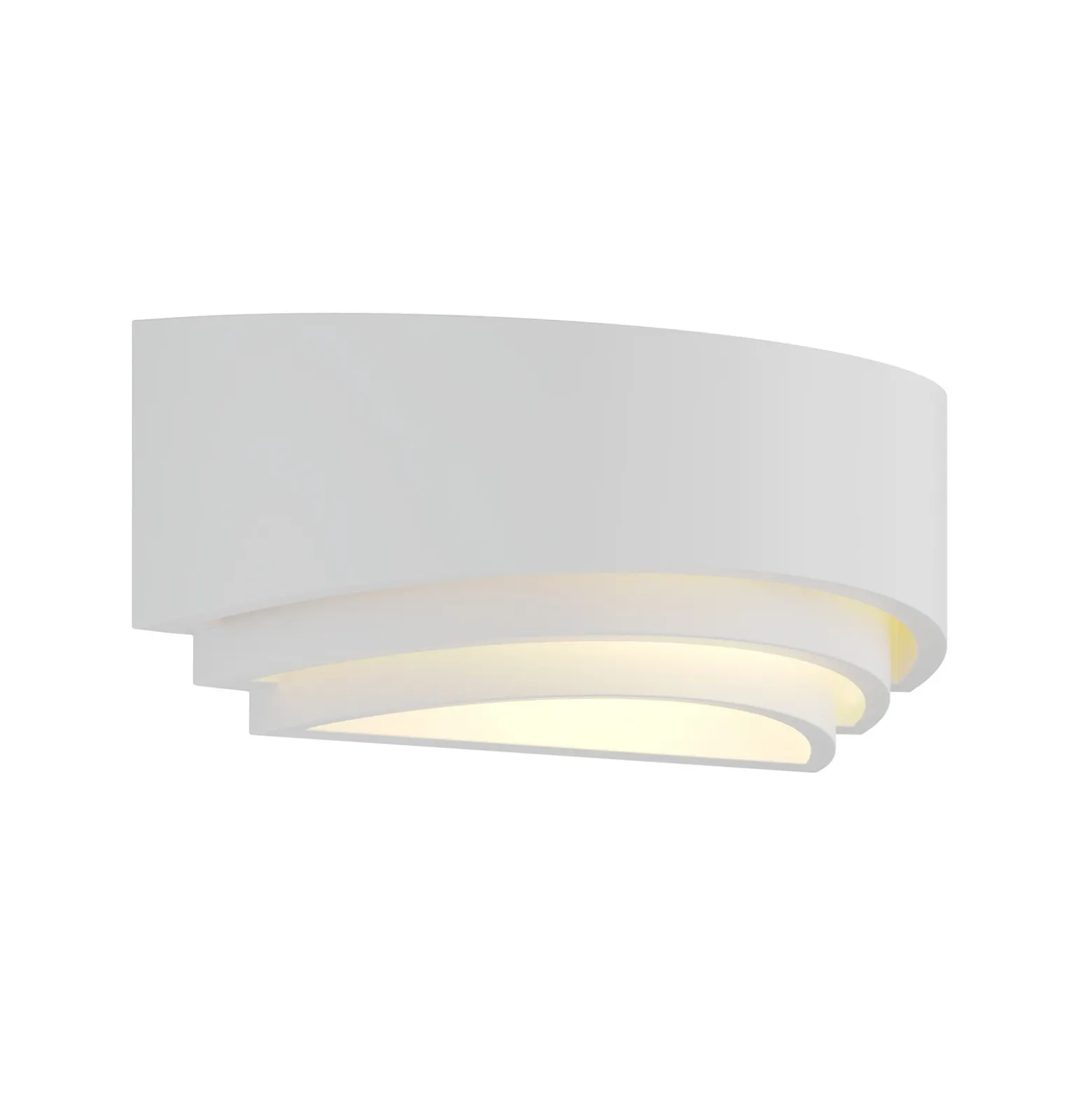 Aplique de pared Lucien de Lindby, blanco, yeso, se puede pintar, arriba/abajo,
