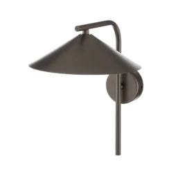 Aplique de pared Lume, marrón, metal, altura 30,5 cm