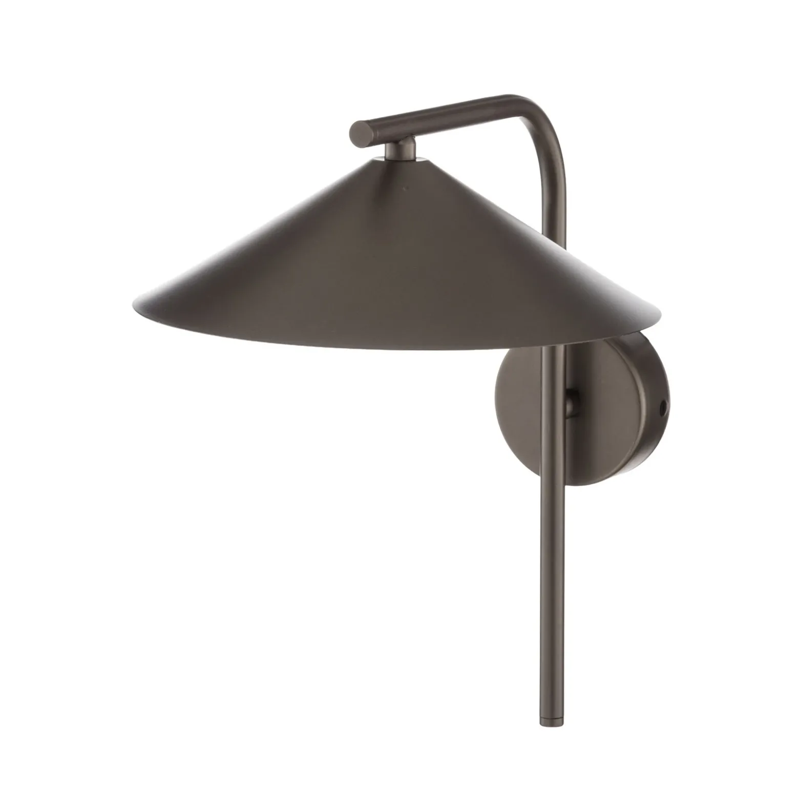 Aplique de pared Lume, marrón, metal, altura 30,5 cm