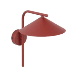 Aplique de pared Lume S, color burdeos, metal, 31 cm de altura, GX53