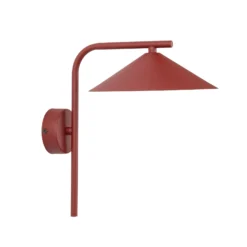 Aplique de pared Lume S, color burdeos, metal, 31 cm de altura, GX53