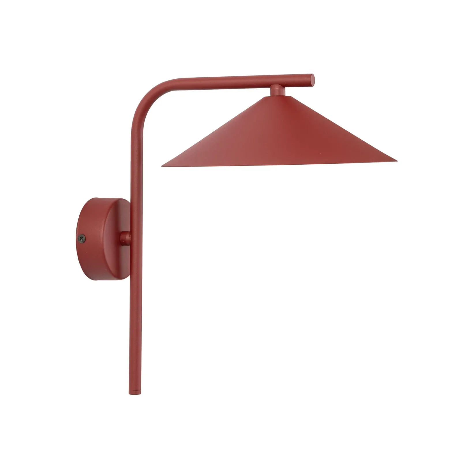 Aplique de pared Lume S, color burdeos, metal, 31 cm de altura, GX53