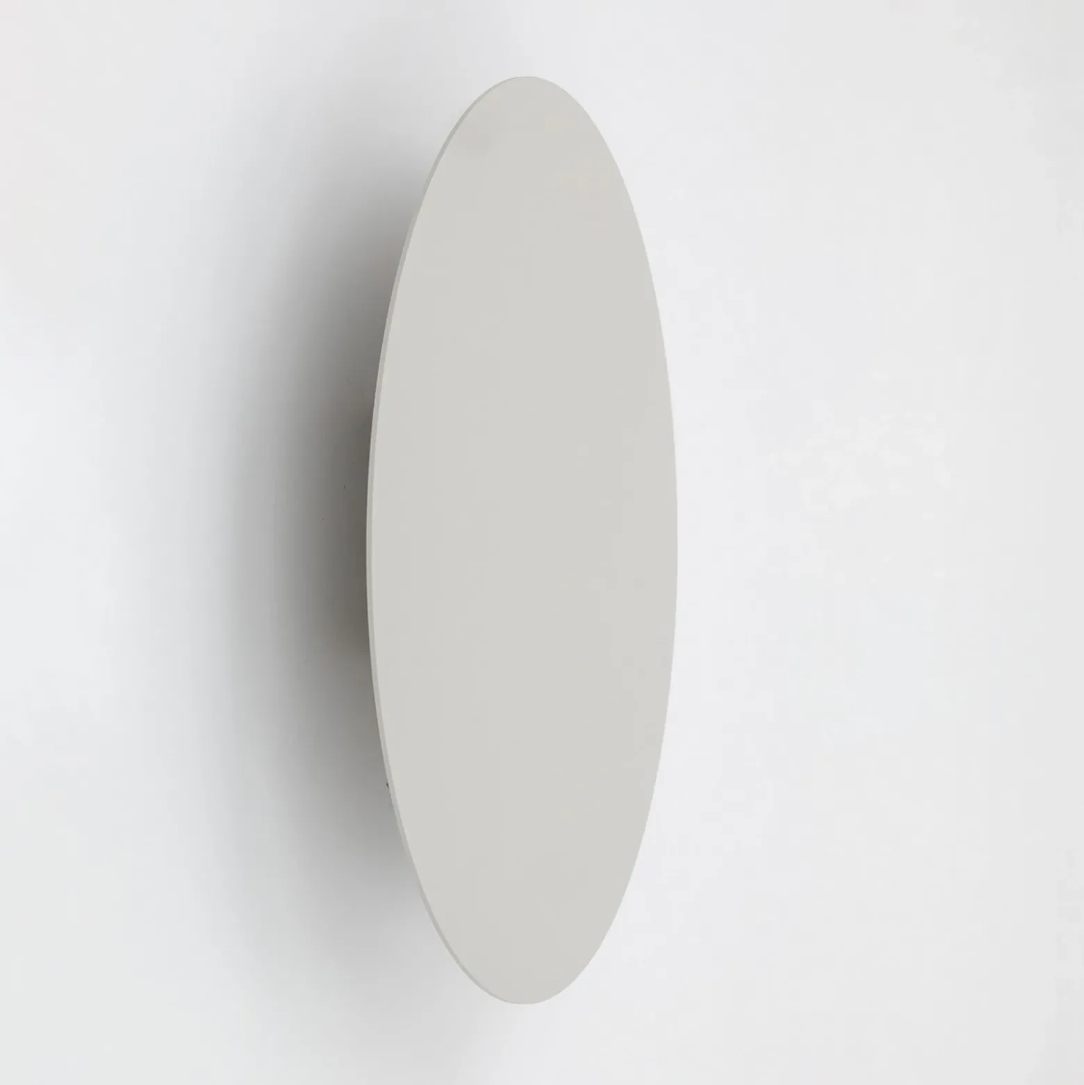 Aplique de pared Luna, beige, luz indirecta, Ø 30 cm, acero