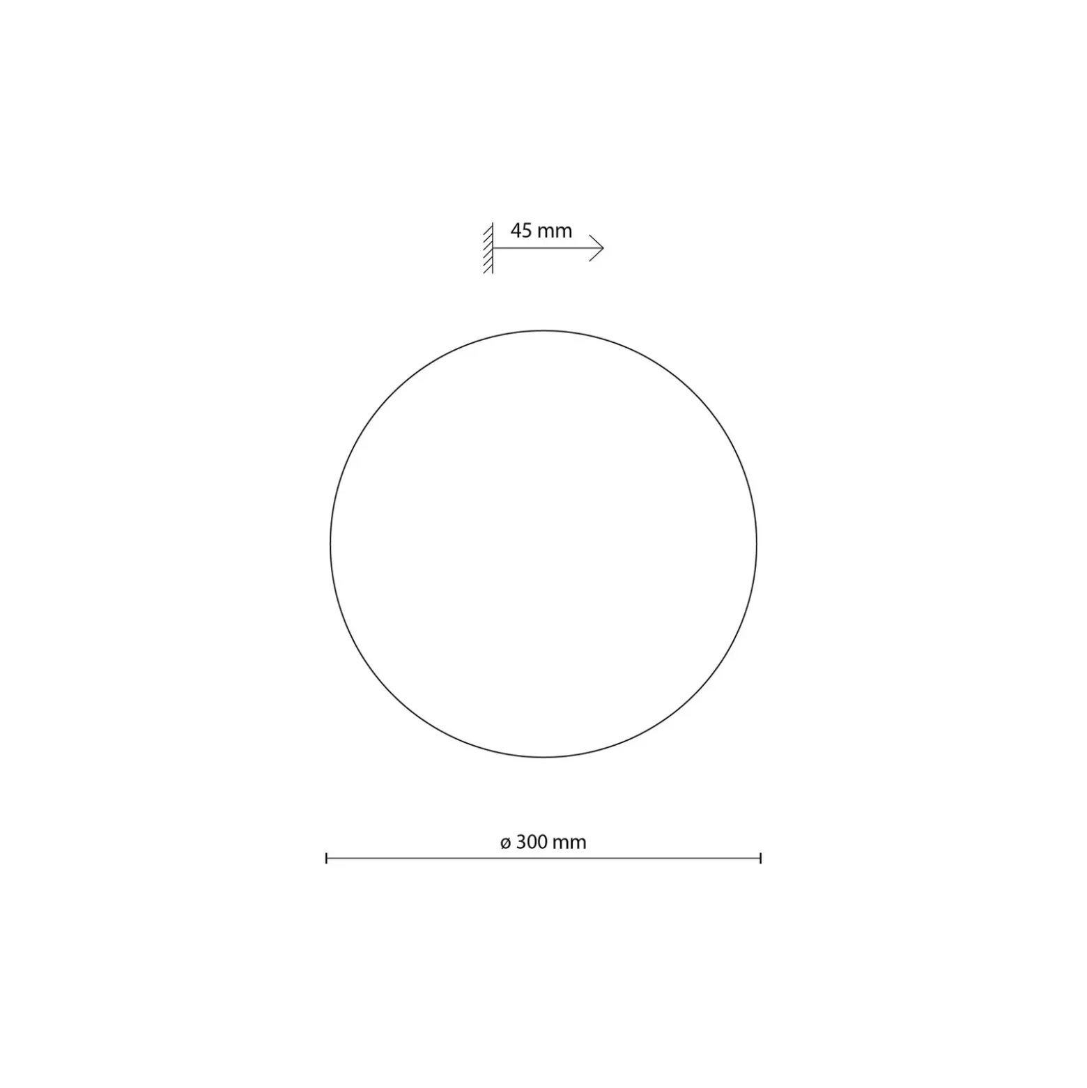 Aplique de pared Luna, beige, luz indirecta, Ø 30 cm, acero