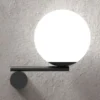 Aplique de pared Luna flush derecho negro