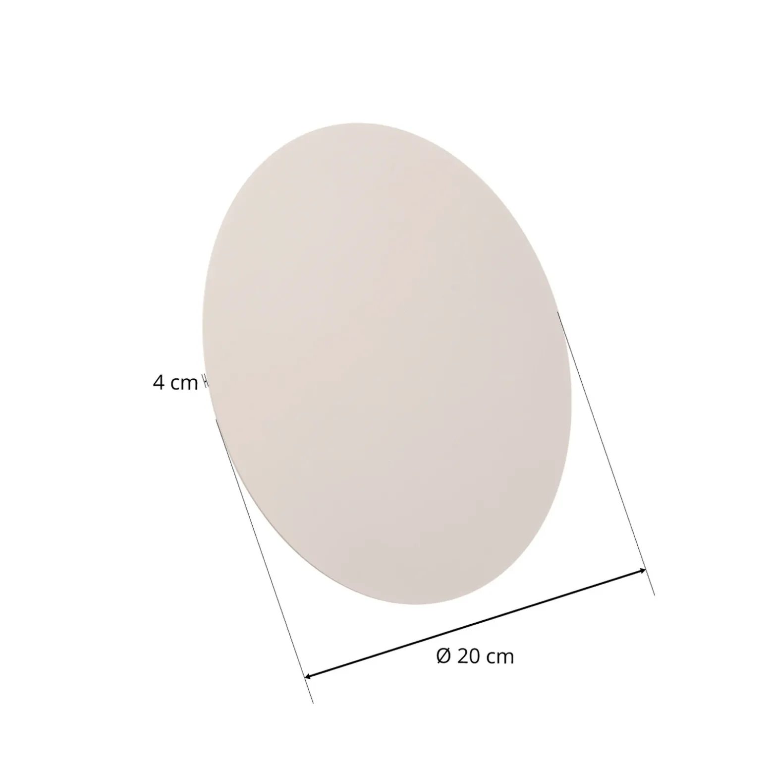 Aplique de pared Lunia New, blanco, Ø 20 cm