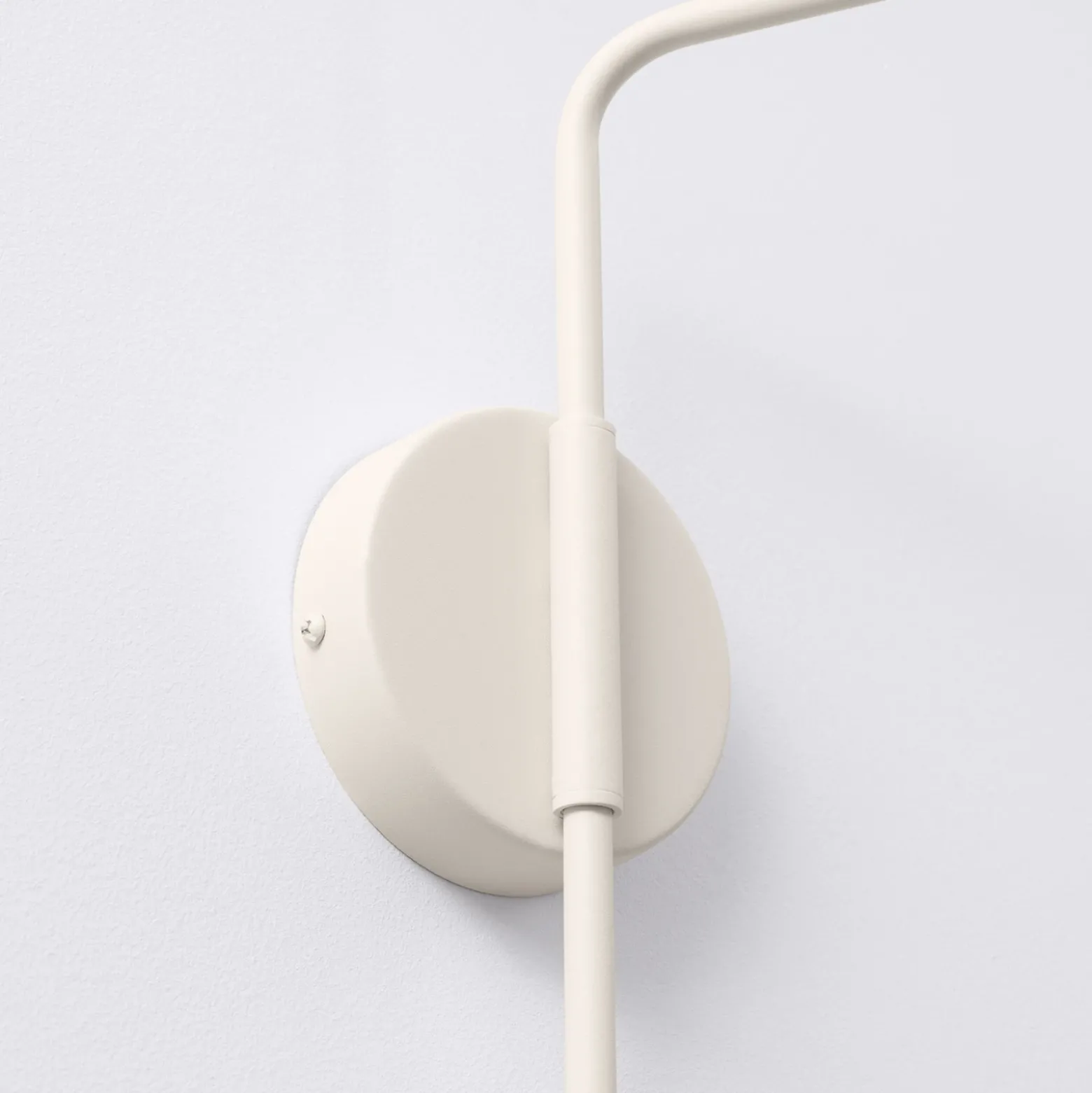 Aplique de pared LYS, beige, Ø 14 cm, metal, enchufe, E14