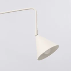 Aplique de pared LYS, beige, Ø 14 cm, metal, enchufe, E14