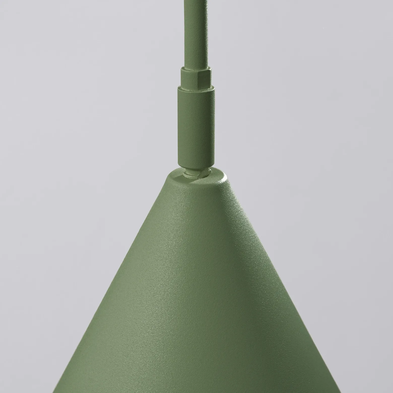 Aplique de pared LYS, verde oliva, Ø 14 cm, metal, enchufe, E14