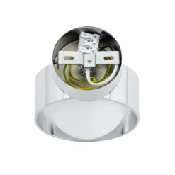 Aplique de pared Mado, acero cromado, cristal opalino, 1 luz