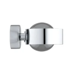 Aplique de pared Mado, acero cromado, cristal ahumado, 1 luz