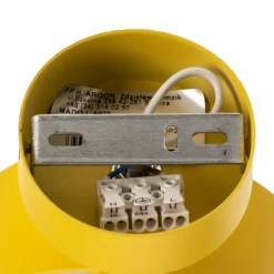 Aplique de pared Mado, amarillo, metal, 10 cm de ancho, G9