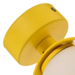Aplique de pared Mado de acero, amarillo, 1 luz