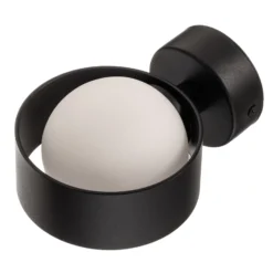 Aplique de pared Mado de acero, negro, 1 luz
