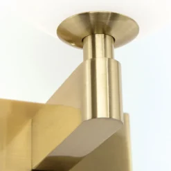 Aplique de pared Mara, color latón, cristal, 17,5 cm de altura, G9, IP44