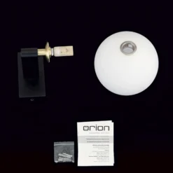 Aplique de pared Mara, negro, cristal, 17,5 cm de altura, G9, IP44