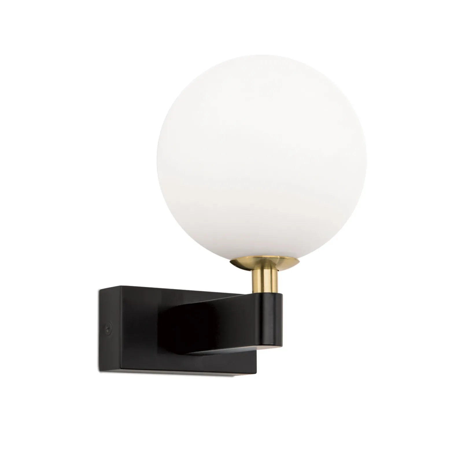 Aplique de pared Mara, negro, cristal, 17,5 cm de altura, G9, IP44