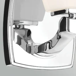 Aplique de pared Marant, cromo/ópal, altura 24 cm, IP44, LED G9