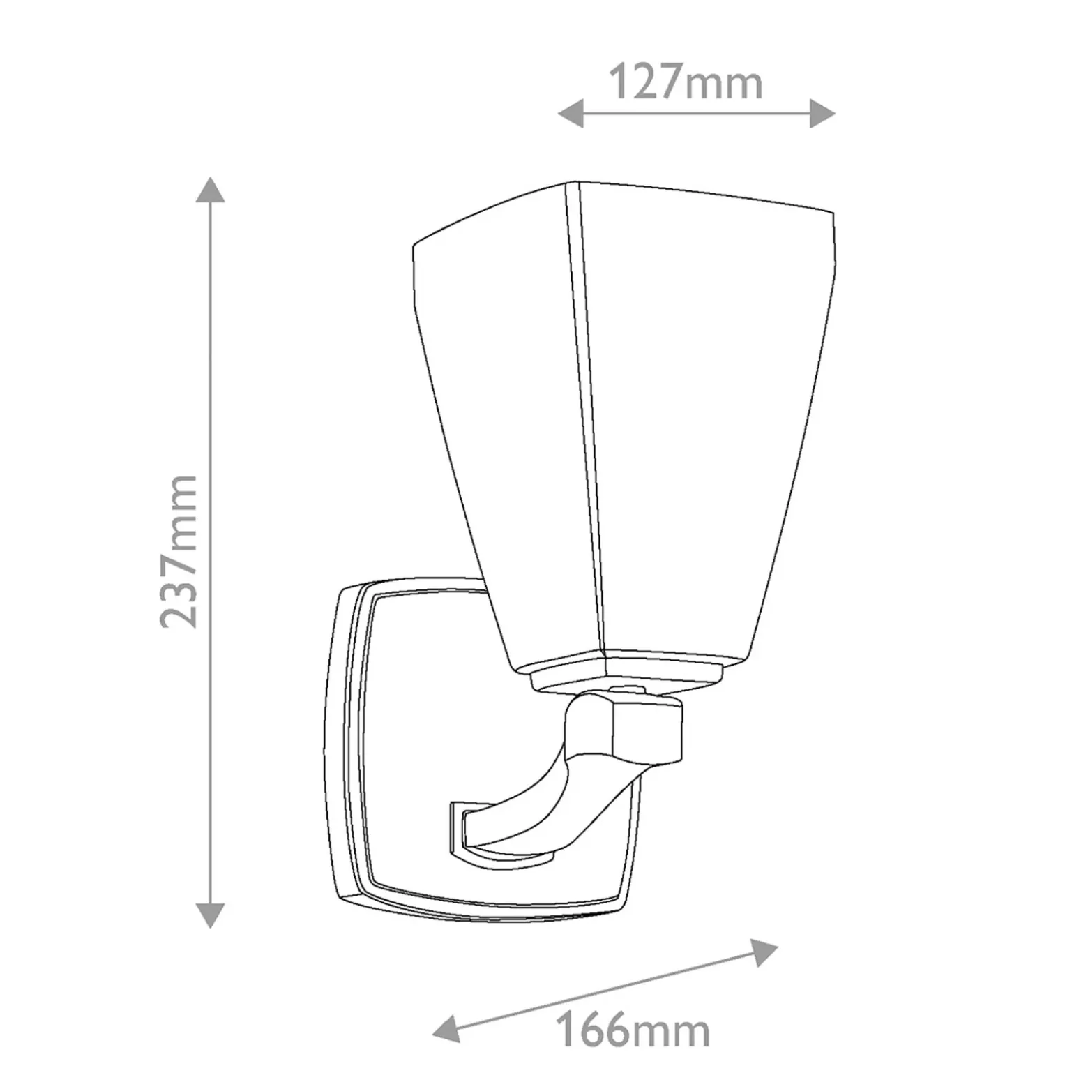 Aplique de pared Marant, cromo/ópal, altura 24 cm, IP44, LED G9