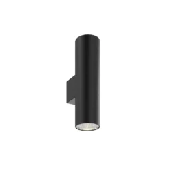Aplique de pared Marion de Euluna, negro, altura 18 cm, acero, luz hacia