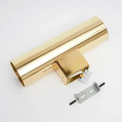 Aplique de pared Marion, latón, altura 18 cm, acero, luz hacia arriba/hacia