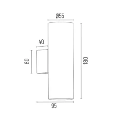 Aplique de pared Marion, 2 luces, blanco