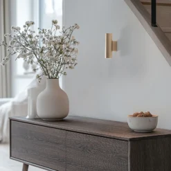 Aplique de pared Marion Plus, dorado, GU10, acero, altura 18 cm