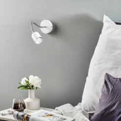 Aplique de pared Maxi con brazo flexible, blanco