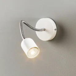 Aplique de pared Maxi con brazo flexible, blanco