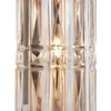 Aplique de pared Maytoni Facet, altura 25 cm, color dorado, cristal, E14