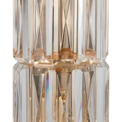 Aplique de pared Maytoni Facet, altura 75,2 cm, color dorado, cristal