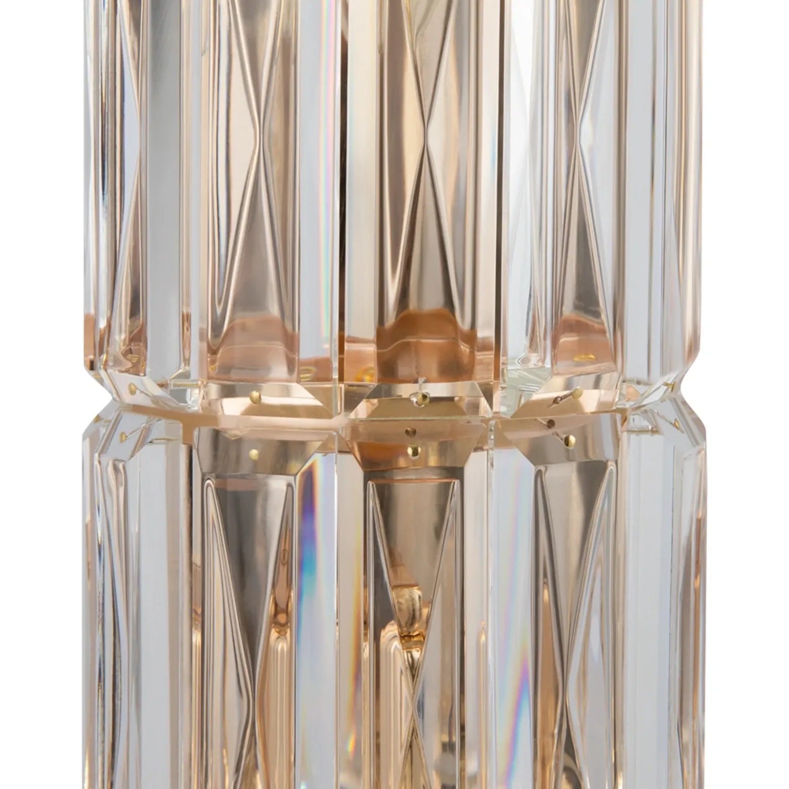 Aplique de pared Maytoni Facet, altura 75,2 cm, color dorado, cristal