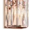Aplique de pared Maytoni Facet, altura 75,2 cm, color dorado, cristal