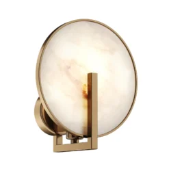 Aplique de pared Maytoni Marmo, color oro/piedra natural, altura 21 cm