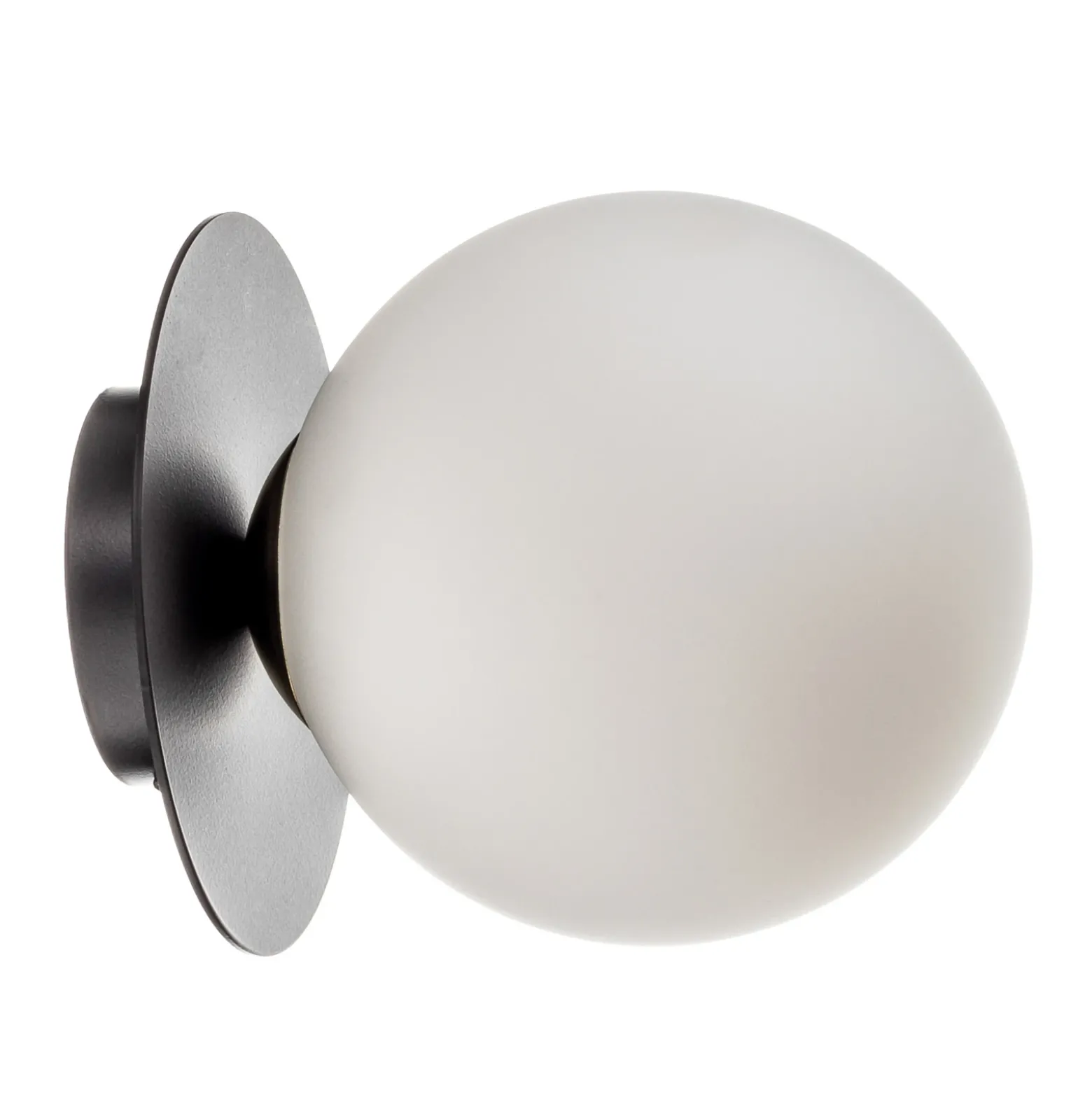 Aplique de pared Minerva K1 con borde metálico negro