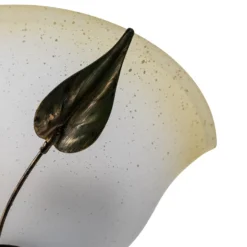 Aplique de pared Mira, crema/bronce, cristal, 30 cm de ancho, E27