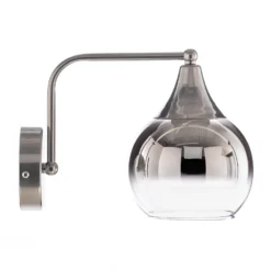 Aplique de pared Monte de cristal, 1 luz, plateado