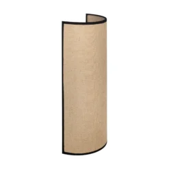 Aplique de pared Nature, yute/negro, altura 40 cm, tejido, luz hacia