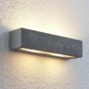 Aplique de pared Nellie de Lindby, gris, hormigón, 35,3 cm de ancho