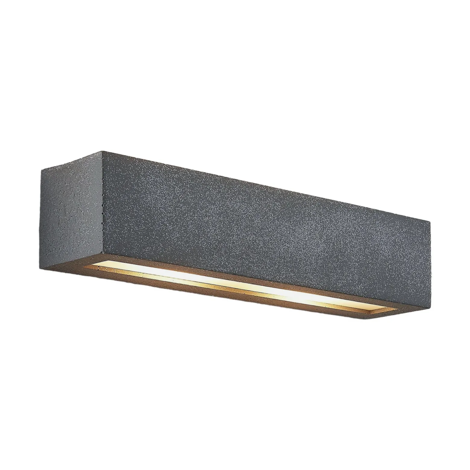 Aplique de pared Nellie de Lindby, gris, hormigón, 35,3 cm de ancho