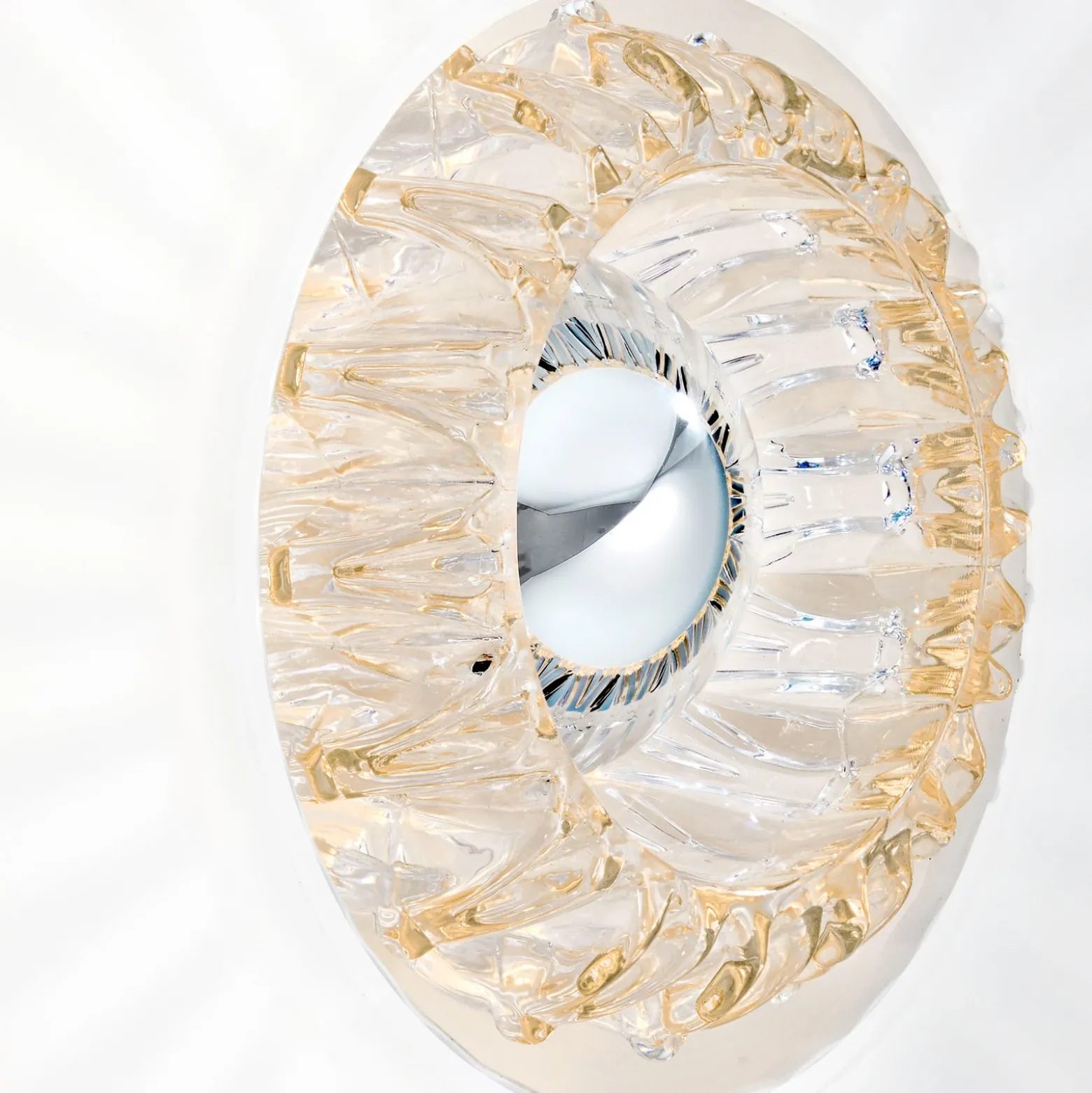 Aplique de pared New Wave Optic XL, blanco opalino, Eyeball, con enchufe