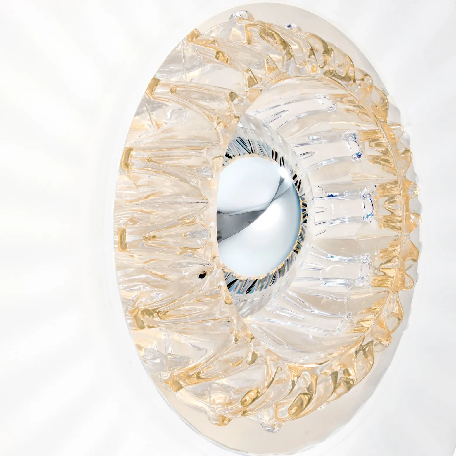 Aplique de pared New Wave Optic XL, blanco opalino, Eyeball, con enchufe