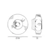 Aplique de pared New Wave Optic XL, gris humo, Eyeball, enchufe