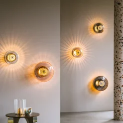 Aplique de pared New Wave Optic XL, gris humo, Eyeball, enchufe