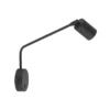 Aplique de pared Nex, negro, metal, altura 27 cm, GU10