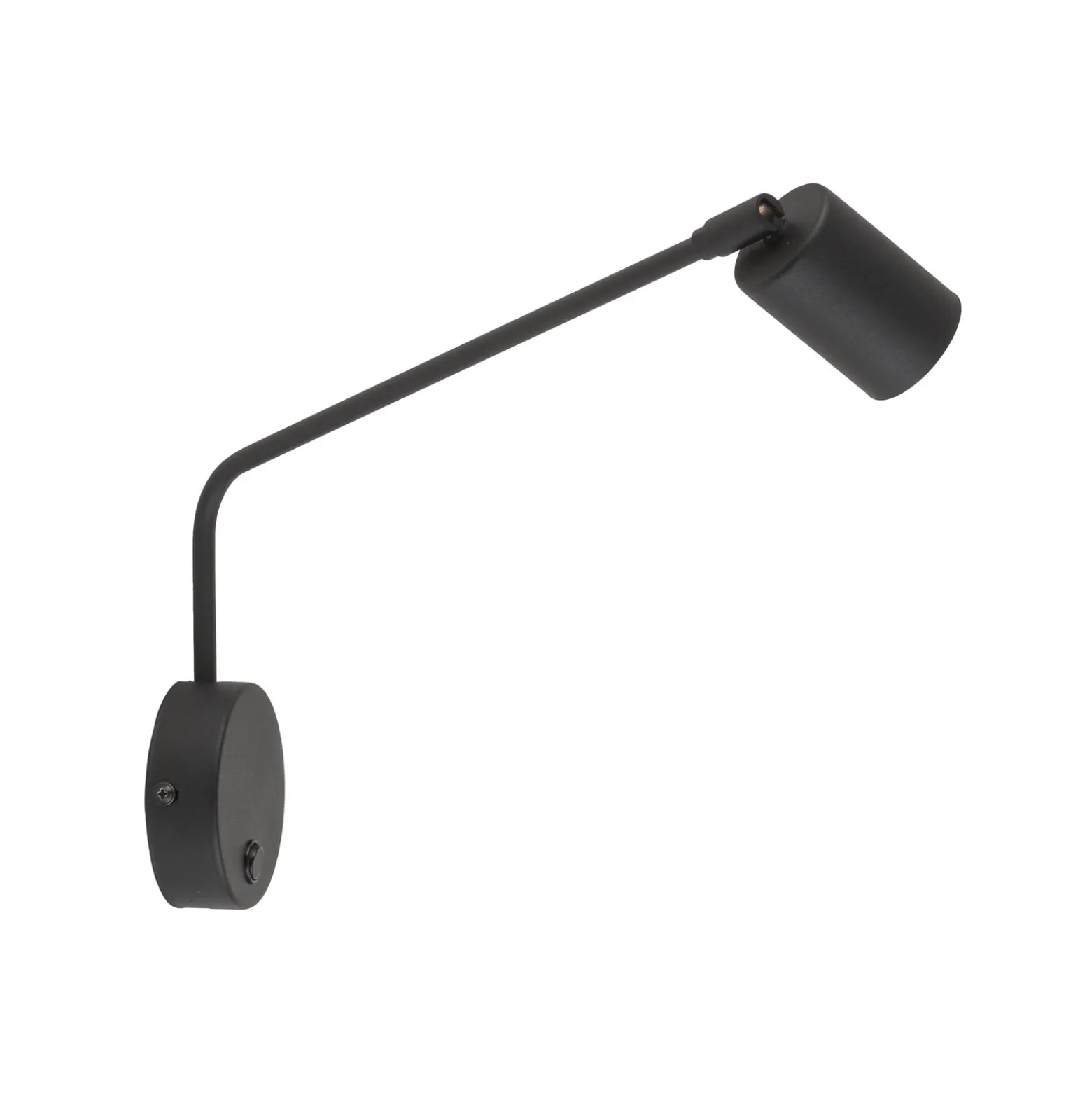 Aplique de pared Nex, negro, metal, altura 27 cm, GU10