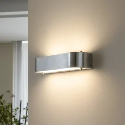 Aplique de pared Nika con portalámpara E14, aluminio