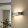 Aplique de pared Nika con portalámpara E14, aluminio